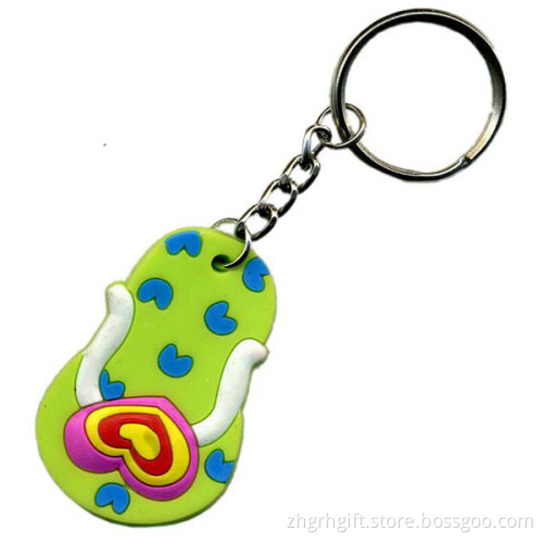cheap custom promotional rubber shoe keychain
